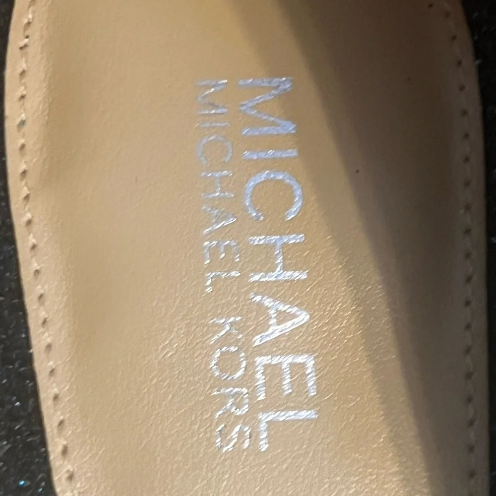 Michael Kors Black Iridescent purple /blue rhinestone Studded Heels